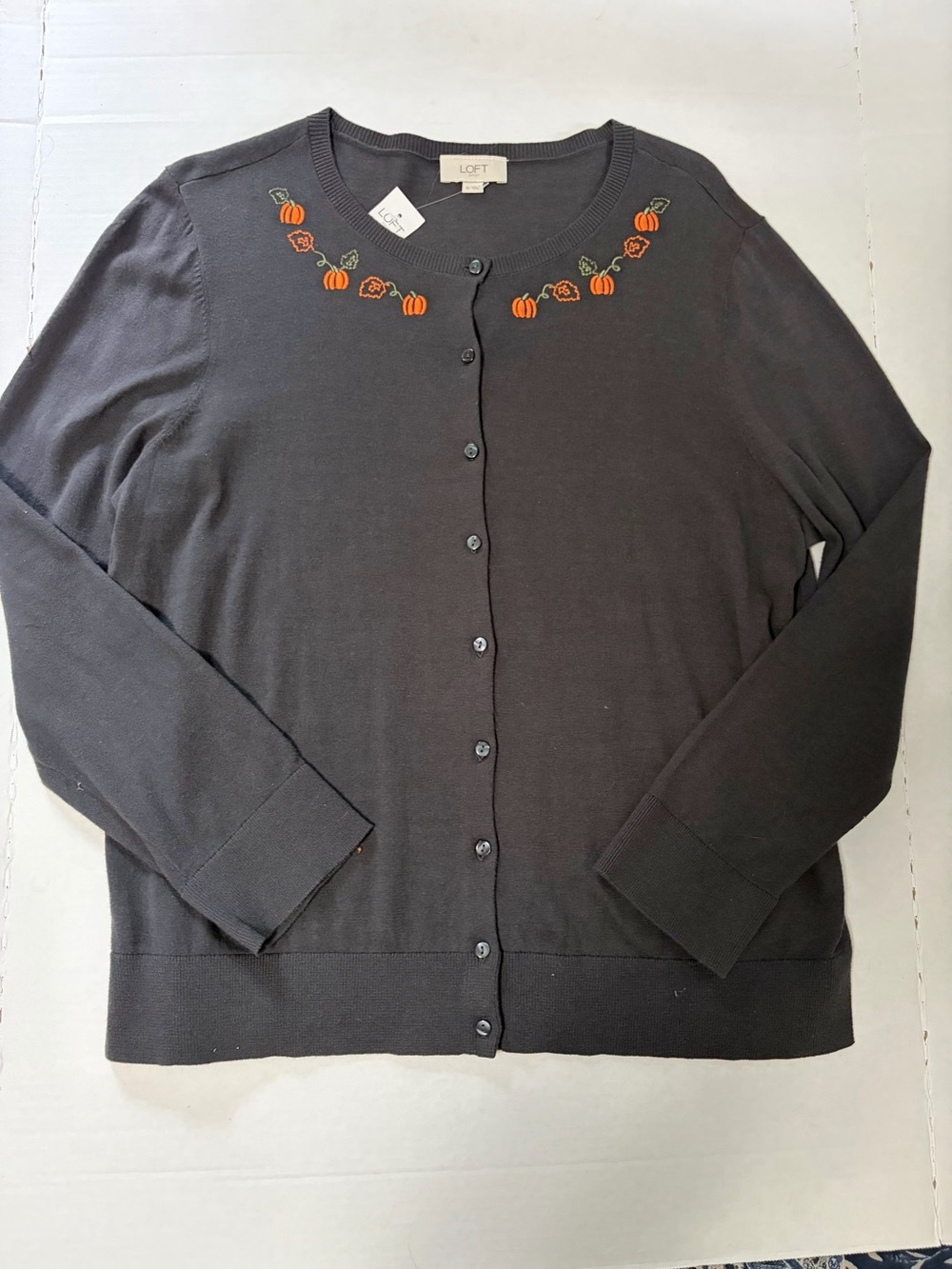 Loft Pumpkin Cardigan Sweater t